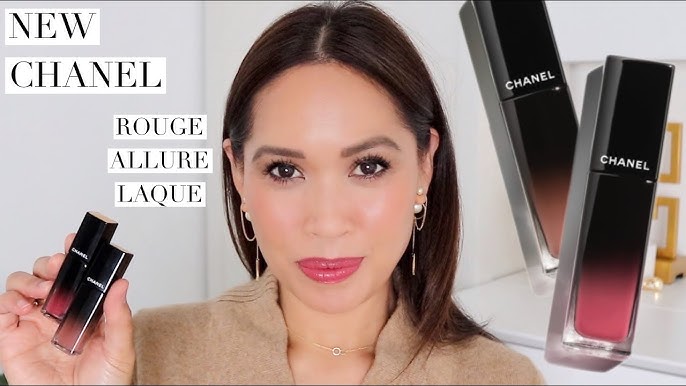 CHANEL ROUGE ALLURE LAQUE Lipsticks SWATCHES Comparisons Wear Test  Conscious Inflexible Eternite 