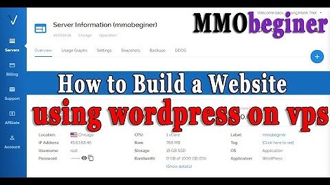 MMObeginer:  Using wordpress to Create a website on VULTR vps