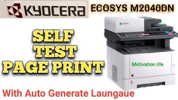 😄Kyocera Ecosys M2040dn Printer Self test page print | 🔷Print status report Kyocera m2040 Printer
