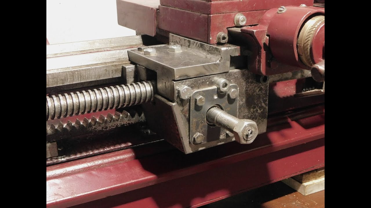 Самодельный токарный   Жесткая доработка суппорта Зубчатая рейка болгаркой.