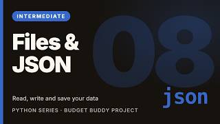 Python Files & JSON Tutorial: Read, Write, open() and json Module | Python Part 8