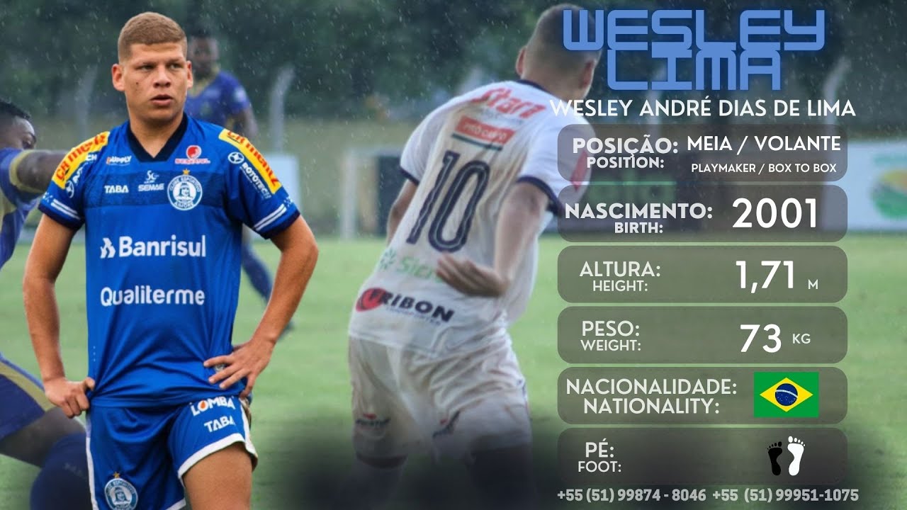 Wesley Lima - Meia / Volante (Playmaker - Box to Box) - 2001