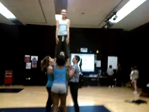 Prep Basic Stunt Level one stunt (prep and Cradle) - YouTube