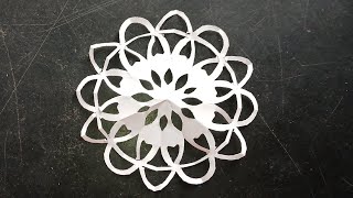 Diy paper snowflake cutting design art