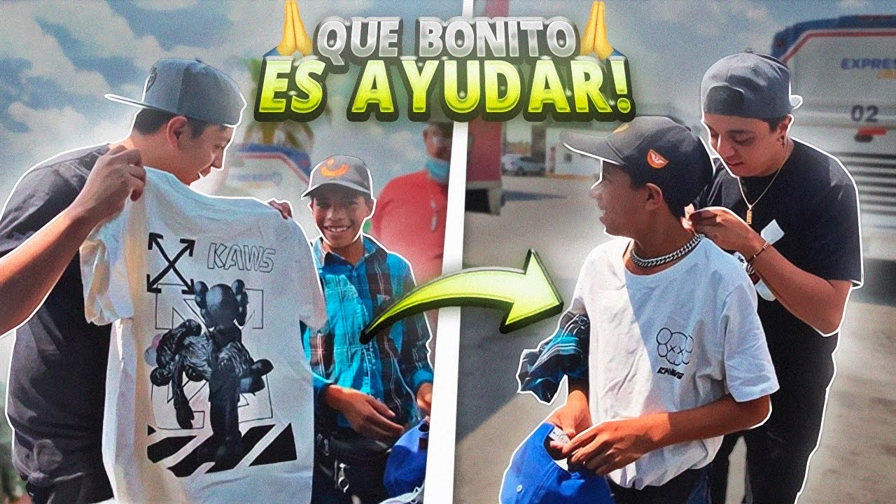 LE REGALO MI ROPA OFF WHITE Y MIS CADENAS A UN NIÑO DE LA CALLE! | GUS LOPEZ7 |