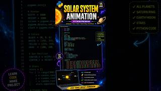 Python Solar System Animation 🌍 | All 8 Planets Orbiting the Sun | Pygame Project | Python Tutorial