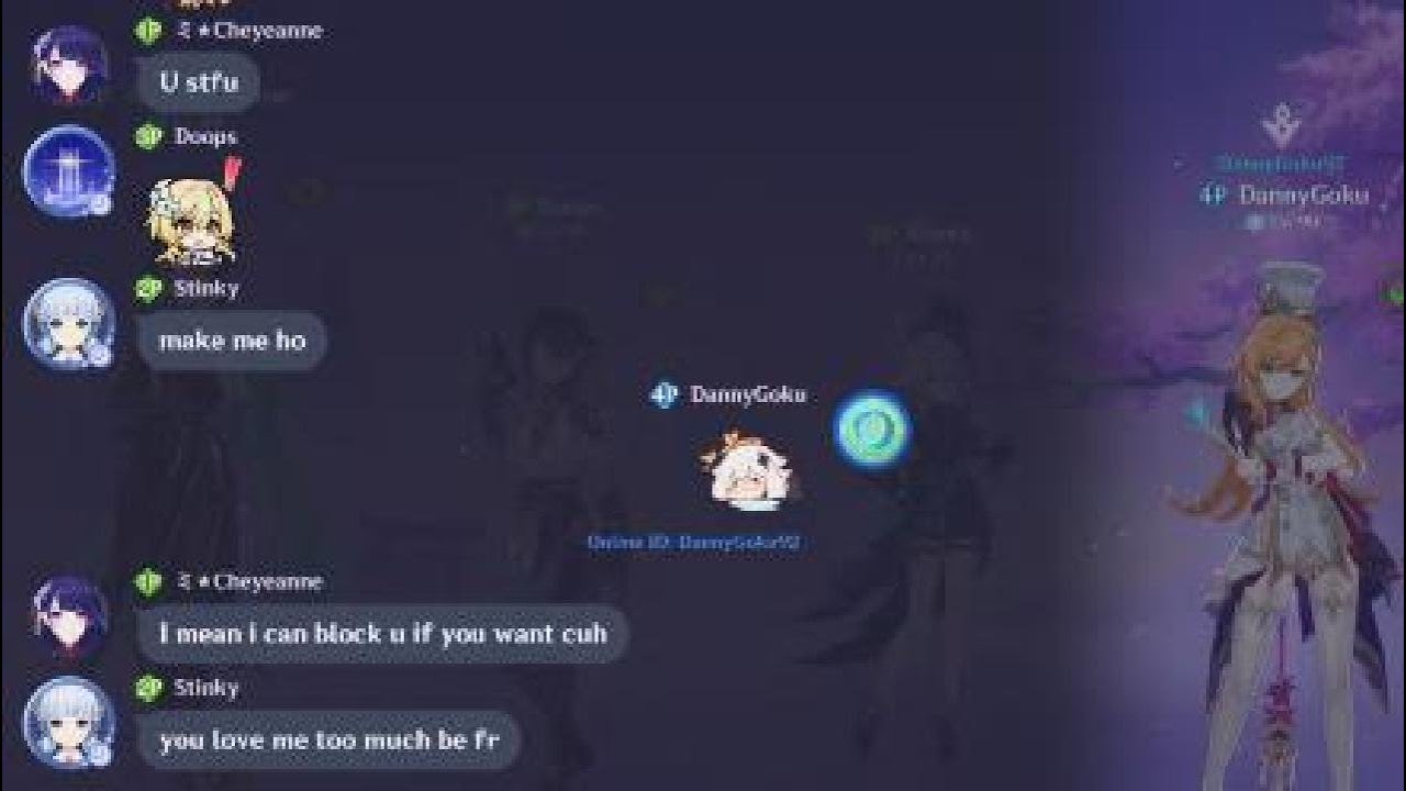 Оскорбления по поводу имени/нанесенного урона игроком - Genshin Coop