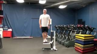 LOWER STRENGTH PRESS+Arm Assisted Eccentric Crossover Step Down