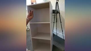 HODEDAH IMPORT 3-Shelf Bookcase Cabinet, Black review