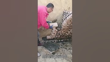 Skilled Mason Builds a Self-Supporting Brick Arch