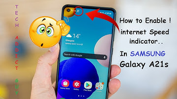 Samsung Galaxy A21s Network Speed indicator Enable !