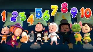 ten bed halloween version scary song rosoo nursery rhymes