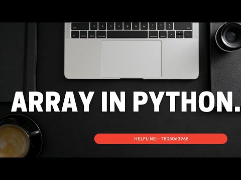 Array Tutorials in Python |  Python Array Operations | Python Tutorial For Beginners | #array