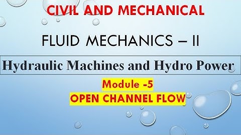 Hydraulic Machines | Module-05 | Open Channel Flow | Target IES