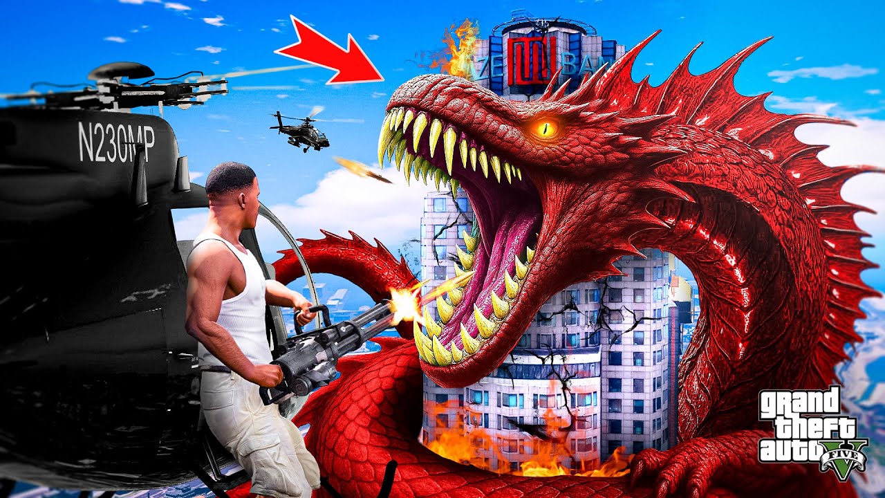 GTA 5: Franklin Fight the Biggest Leviathan to Save the City in Gta 5