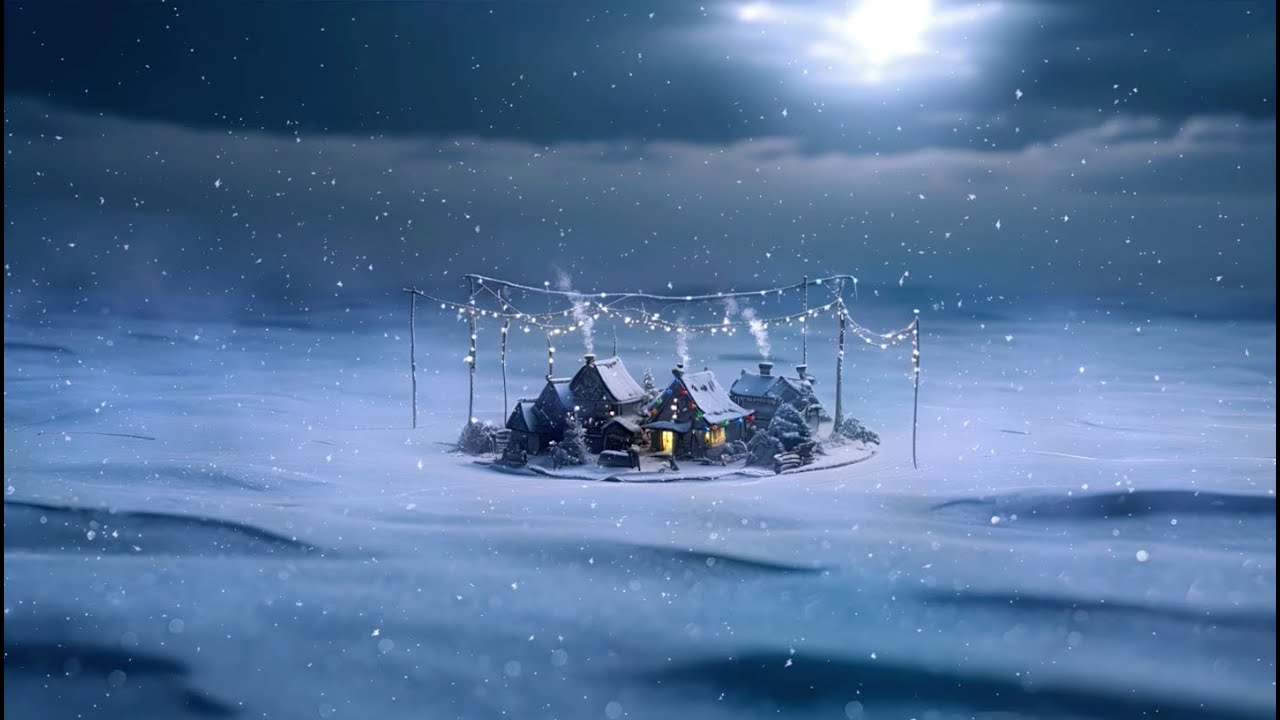 Magical Winter Village Ambience ❄️✨ | Cozy Christmas Atmosphere with Relaxing Music (4K)