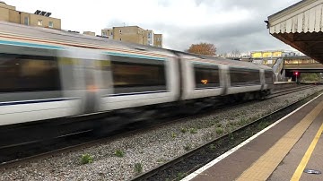 Chiltern Railways 168218 speeds through West Ruislip railway station.