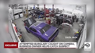 Auto shop owner helps catch attempted burglar