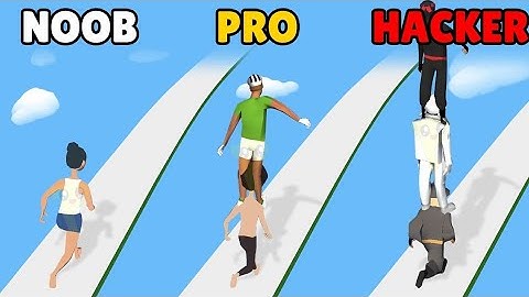 noob vs PRO vs HACKER in tower run #gameplay  #tower