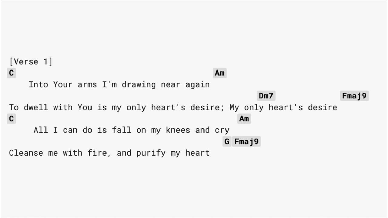 Closer Wrap Me In Your Arms Lyrics closer/Wrap Me in Your Arms (CAPO 1) guitar chords - William McDowell