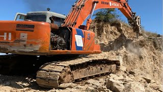 Hitachi Excavator Ex200Lc Mountain Cutting Video✌️👌👌with Experienced Operator