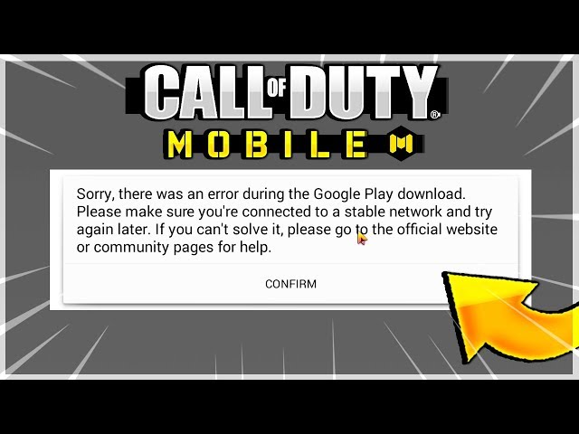 Fix Call of Duty Mobile Google Play Download Error