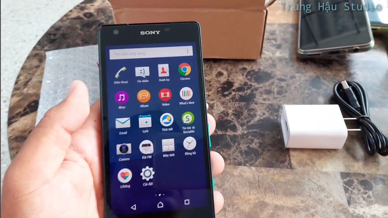 Mở hộp điện thoại Sony Xperia Zl2 cũ mua của shop Thế Linh Store bán online trên Shopee