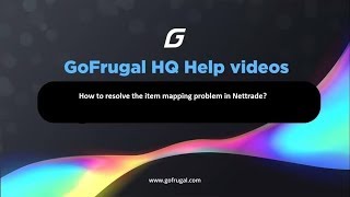 GoFrugalHQ-How to resolve the item mapping problem in Nettrade|English