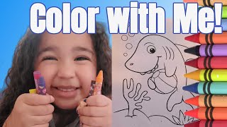 color pages under the sea shark 2021 color with me using crayons Coloring for kids Color with me