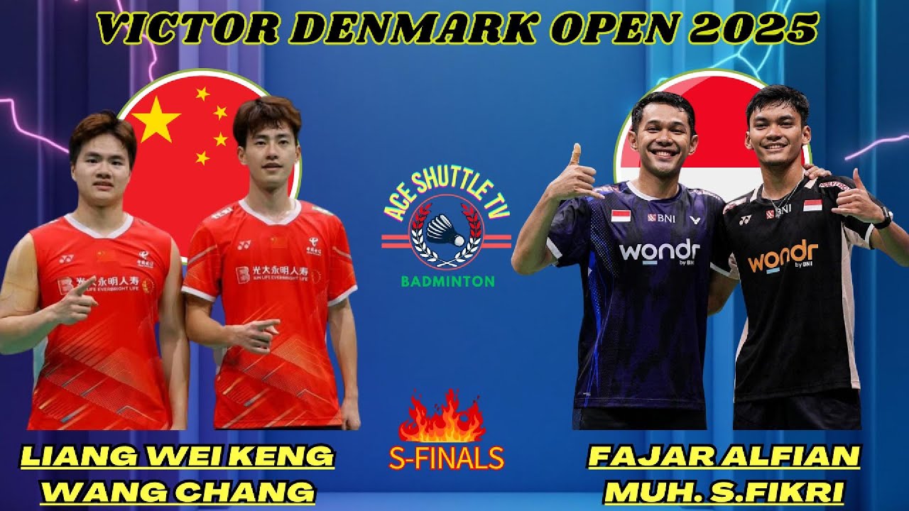 DENMARK OPEN 2025 SEMI-FINAL: Fajar/Fikri (INA) vs Liang/Wang Chang (CHN) - Full Match MD