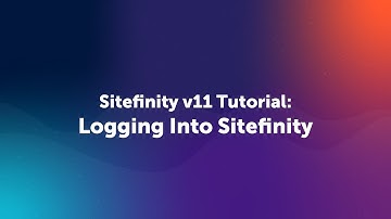 How to Log-in to Sitefinity CMS | Sitefinity Log-in Tutorial