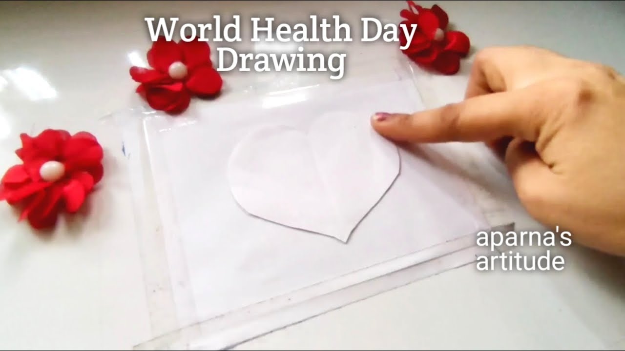 world health day drawing poster | world health day poster making drawing | world health day drawing