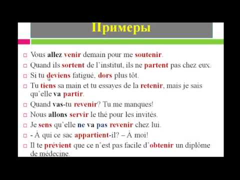 Уроки французского #38: Глаголы " venir", " partir " и подобные им глаголы в настоящем времени
