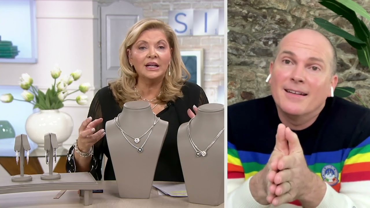 JAI Sterling Gemstone Balance and Harmony Hoop Earrings on QVC