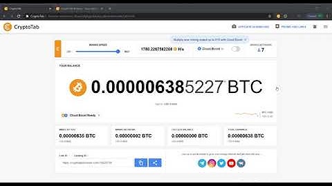 Free BITCOIN--How to increase mining speed CryptoTab 27,000 h/s w..