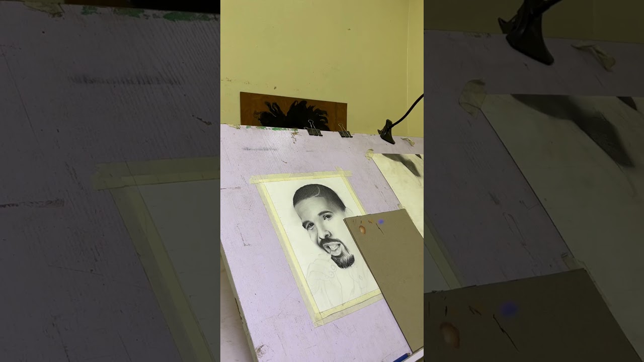 Charcoal Pencil drawing of 