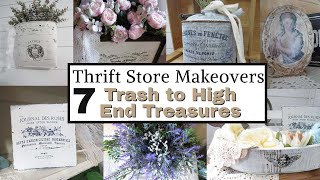 TRASH TO HIGH END TREASURE~THRIFT STORE MAKEOVERS~SHABBY CHIC FARMHOUSE