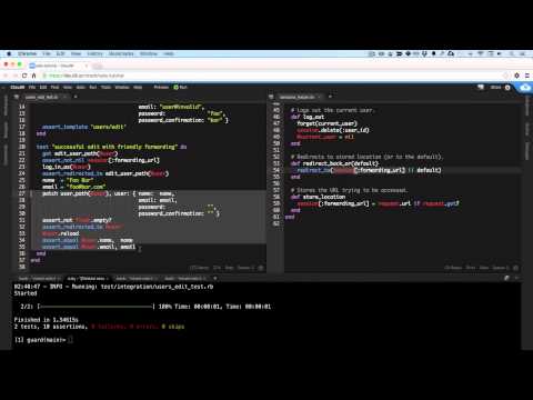 A short sample based on the Rails Tutorial screencasts