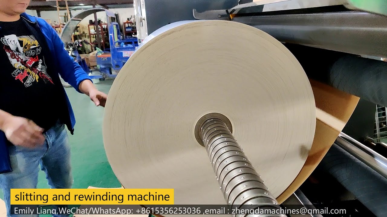 High Speed Kraft Paper Cup Roll slitting and rewinding machine