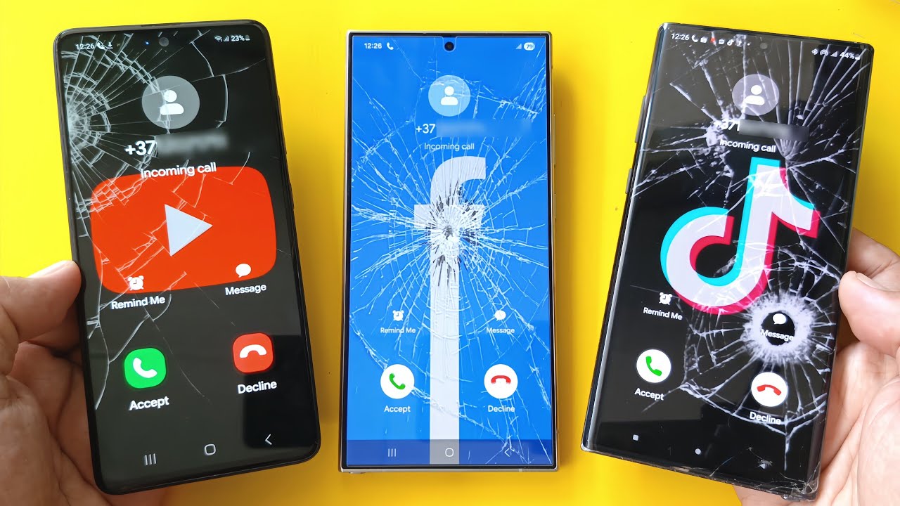 incomingcalls Tiktok/Facebook/Youtube Broken Screen prank