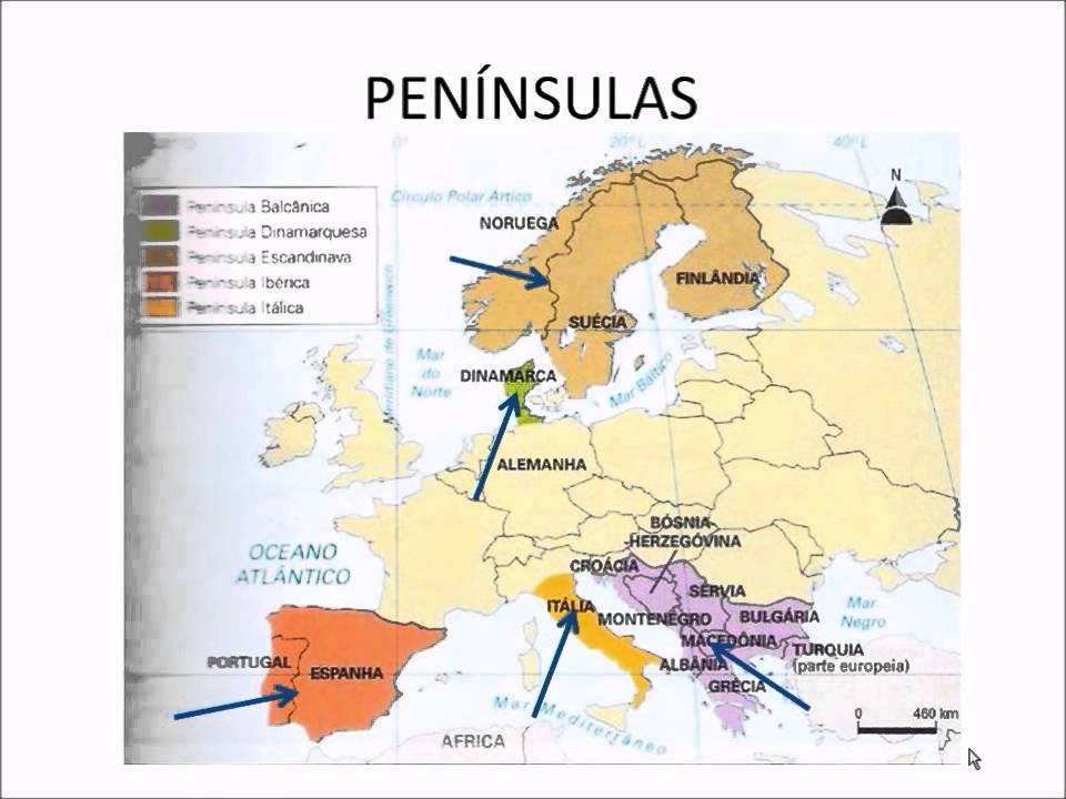 Devido Ao Seu Contorno Recortado A Europa Possui Inumeras Peninsulas