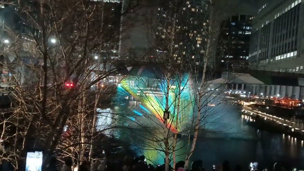 Magical Winter Lights on Water ✨ Canary Wharf London Evening | love to travel |Video 35