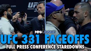 UFC 331 first press conference faceoffs: Van-Pantoja 2, Tsarukyan-Ruffy
