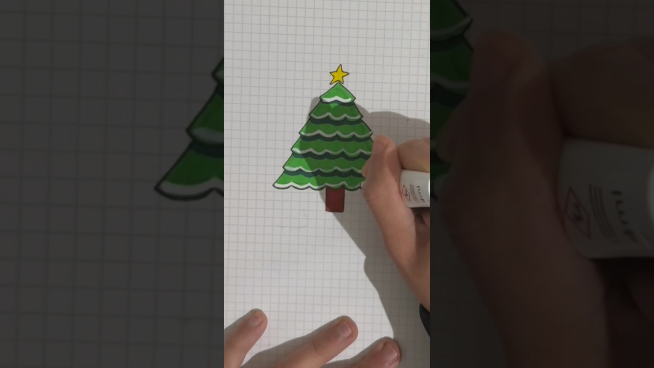 Comment dessiner un sapin de Noël facilement ? - YouTube