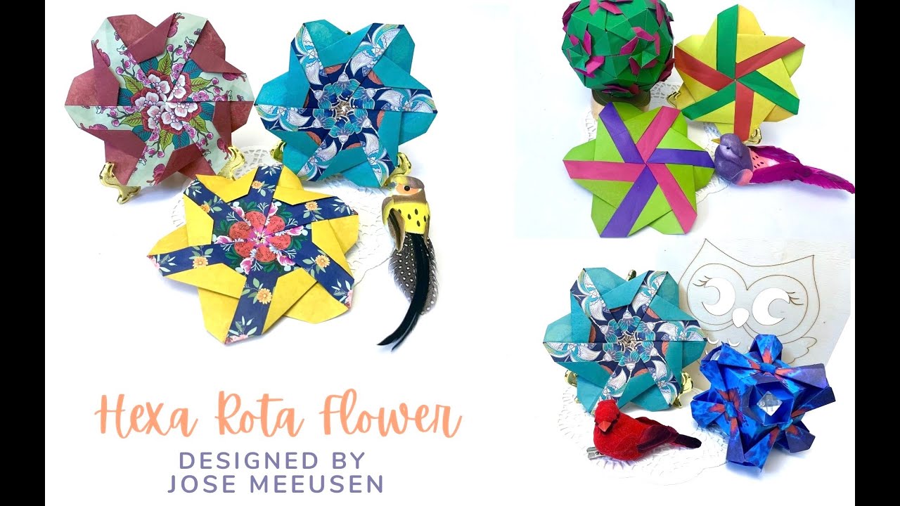 Origami Maniacs 514: Hexa Rotor Flower - YouTube