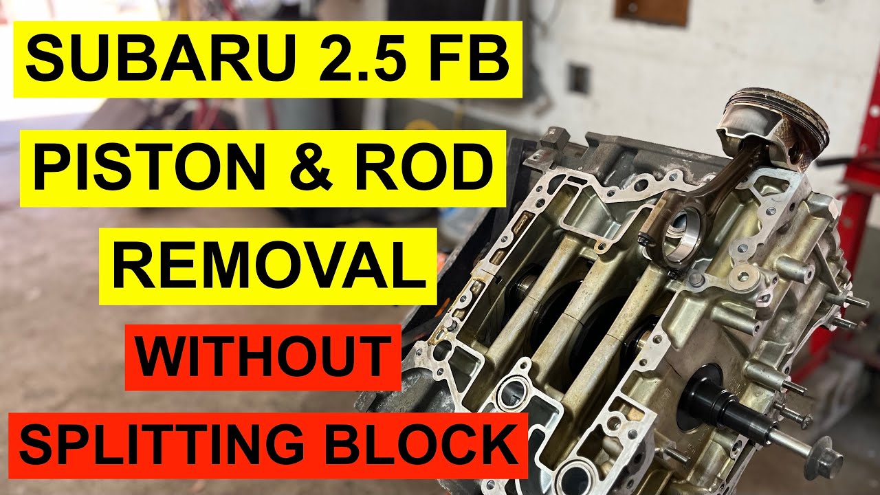 Piston & Connecting Rod Removal Without Splitting Block Subaru FB 2