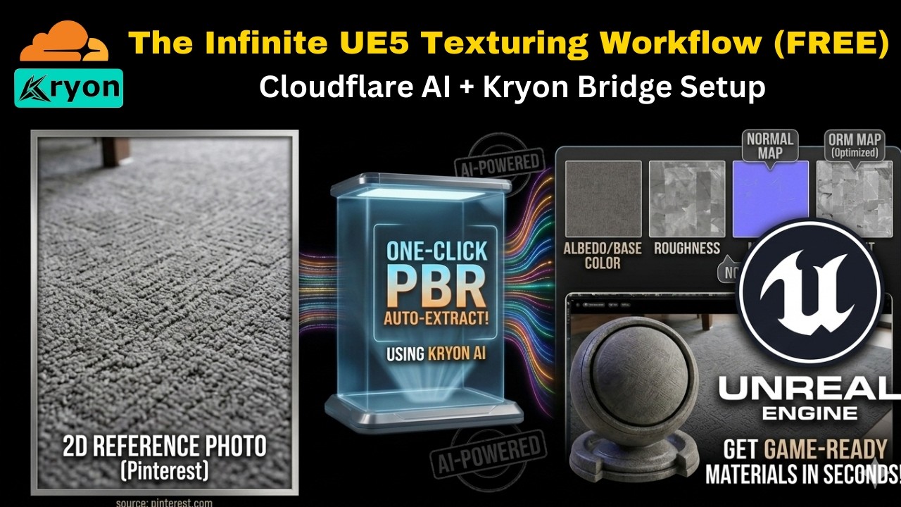 Setup The Infinite UE5 Texturing AI Workflow: Cloudflare AI + Kryon ...