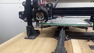 Dry contact auto leveling using nozzle and bed.