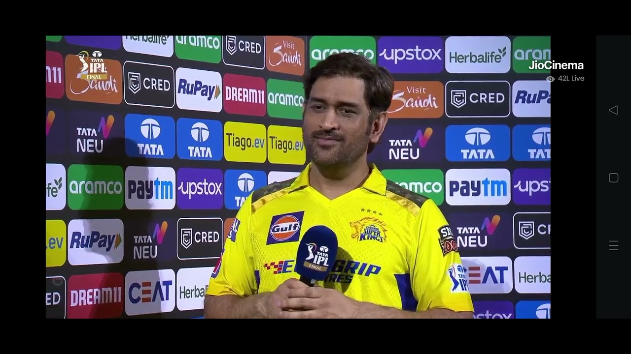 MSD RETIREMENT INTERVIEW AFTER WIN IPL 2023 IPL2023 FINAL - YouTube