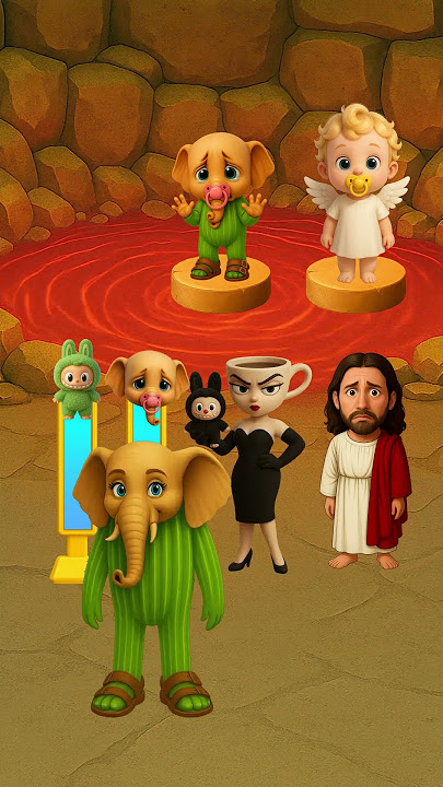 Can Jesus save Angel Baby from the lava pool? 😇🌋